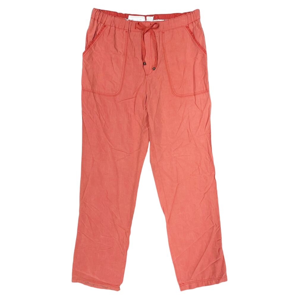 ANTHROPOLOGIE Hei Hei Mora Lyocell Drawstring Pants Coral Orange Size M